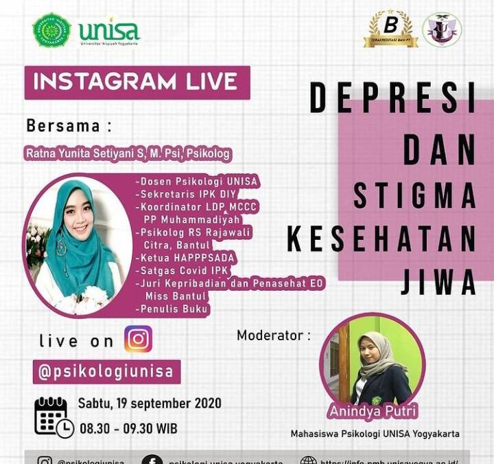 Instgram Live: Depresi dan Stigma Kesehatan Jiwa